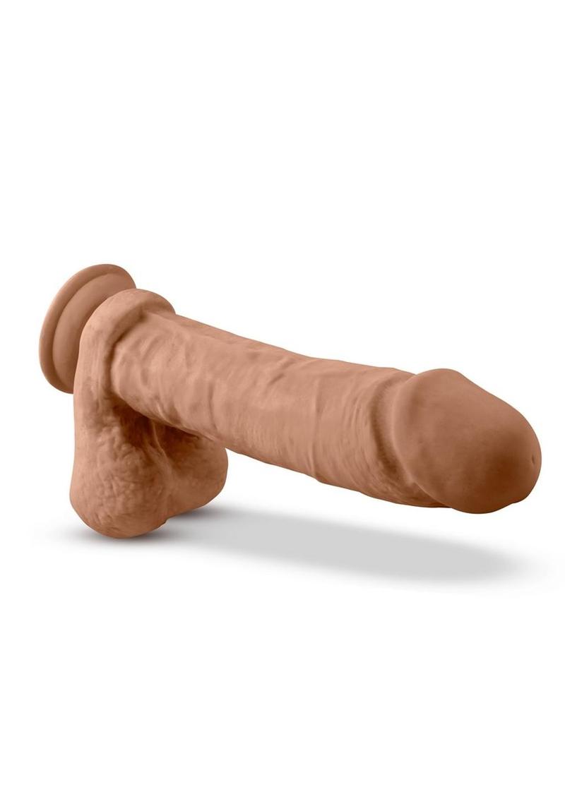 Dr. Skin Platinum Collection Silicone Dr. Julian Dildo with Balls and Suction Cup 9in - Carame