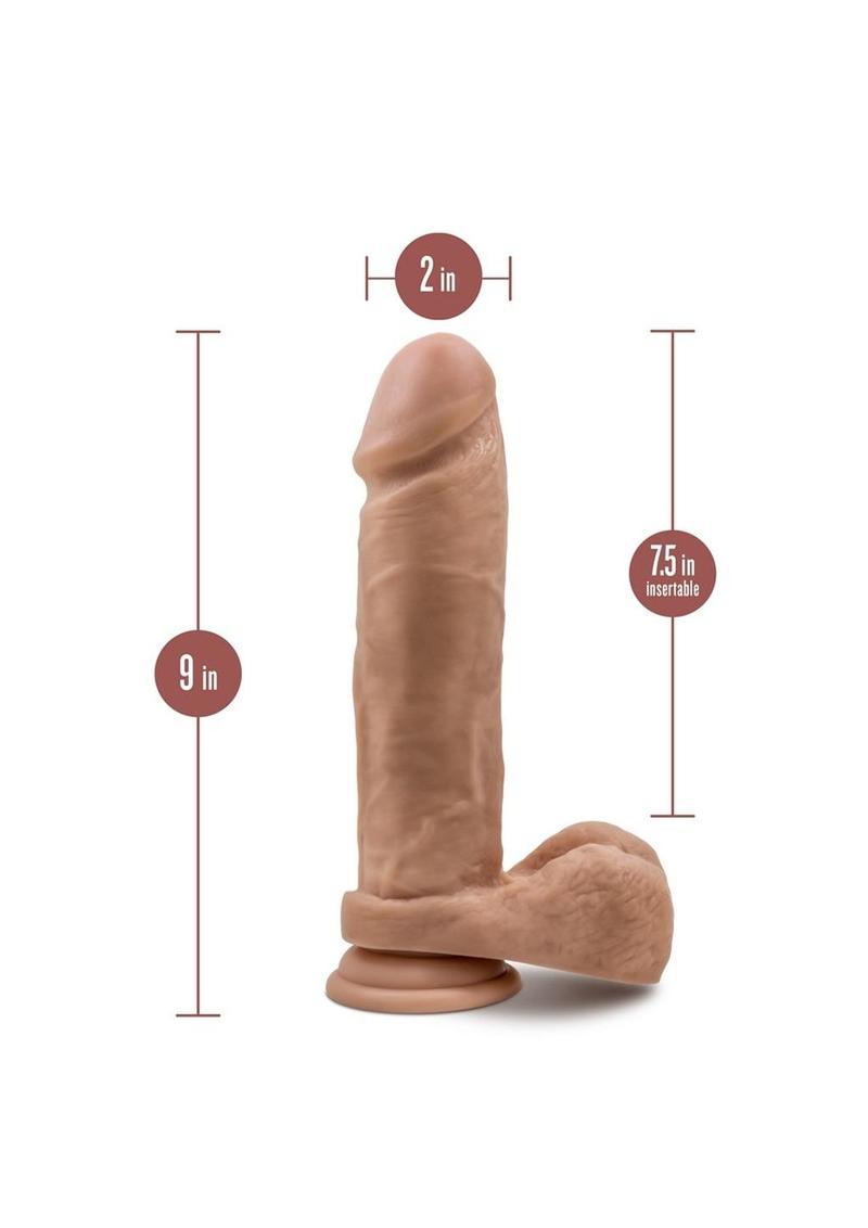 Dr. Skin Platinum Collection Silicone Dr. Julian Dildo with Balls and Suction Cup 9in - Carame