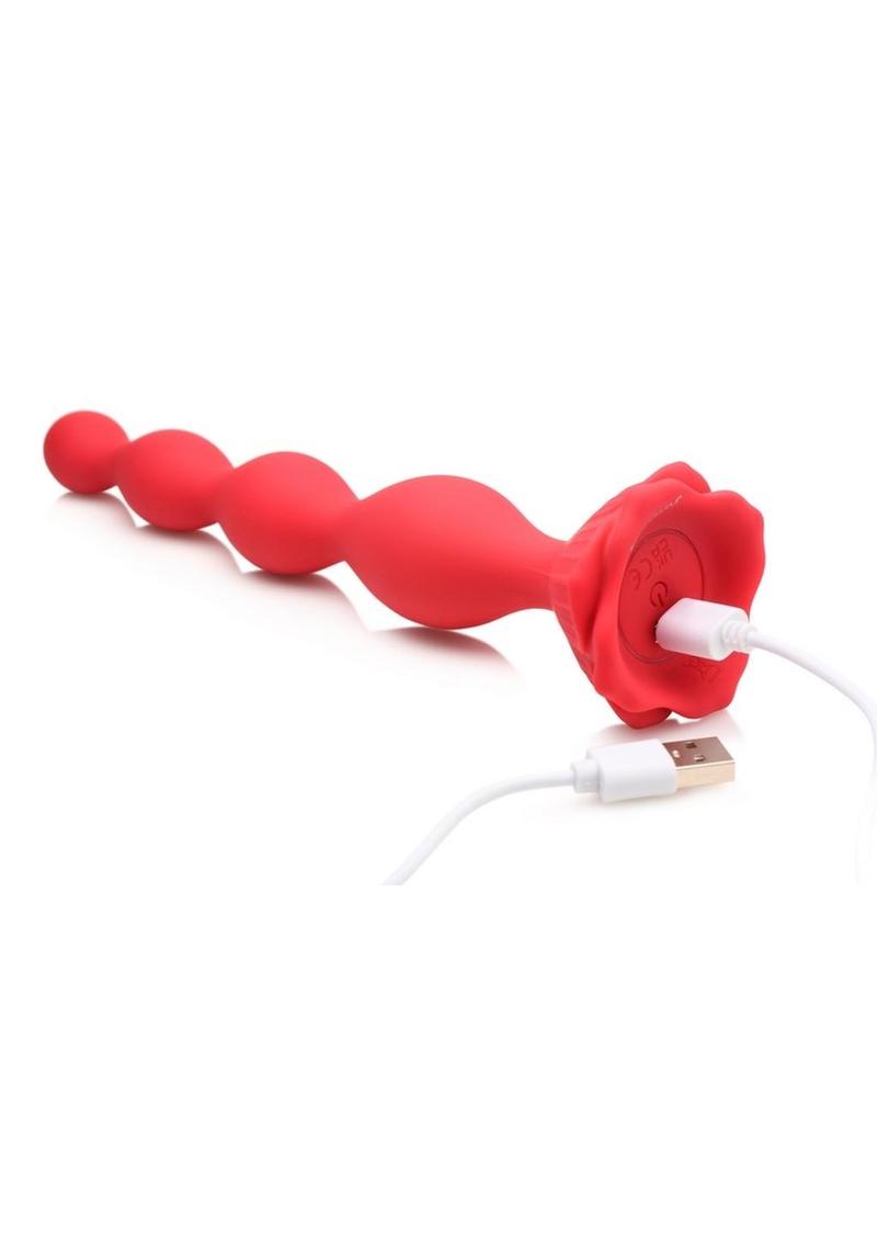 Bloomgasm Beaded Bloom 9X Rechargeable Silicone Rose and Anal Beads