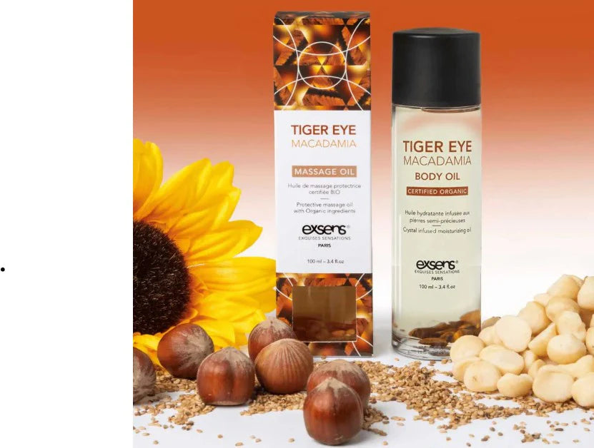 Tiger Eye Macadamia Crystal Body Oil