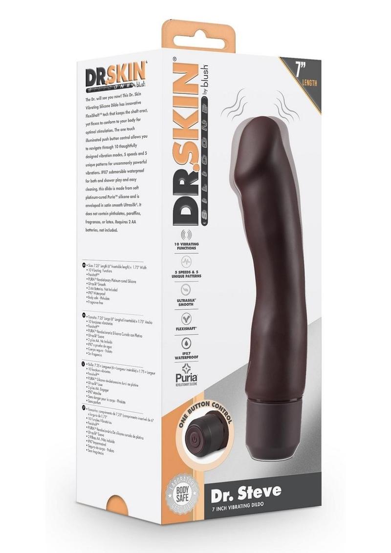Dr. Skin Platinum Collection Silicone Dr. Steve Vibrating Dildo
