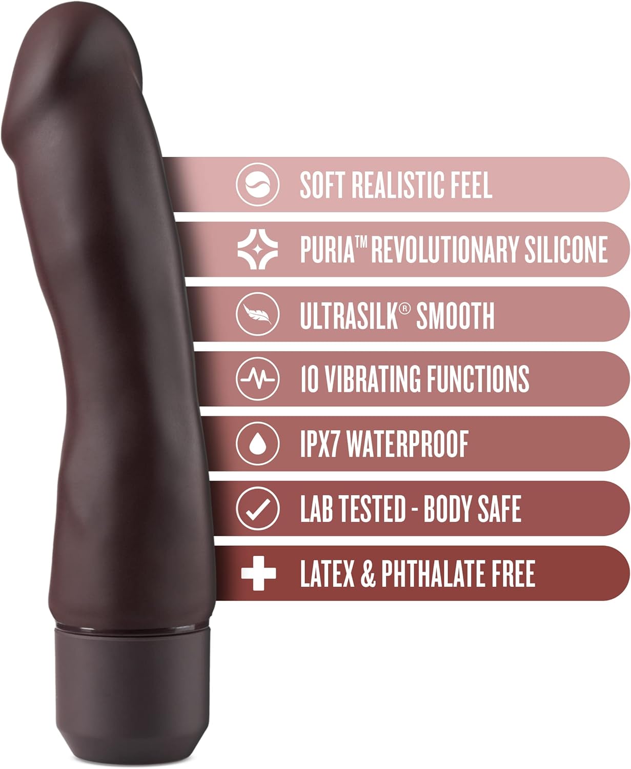 Dr. Skin Platinum Collection Silicone Dr. Steve Vibrating Dildo