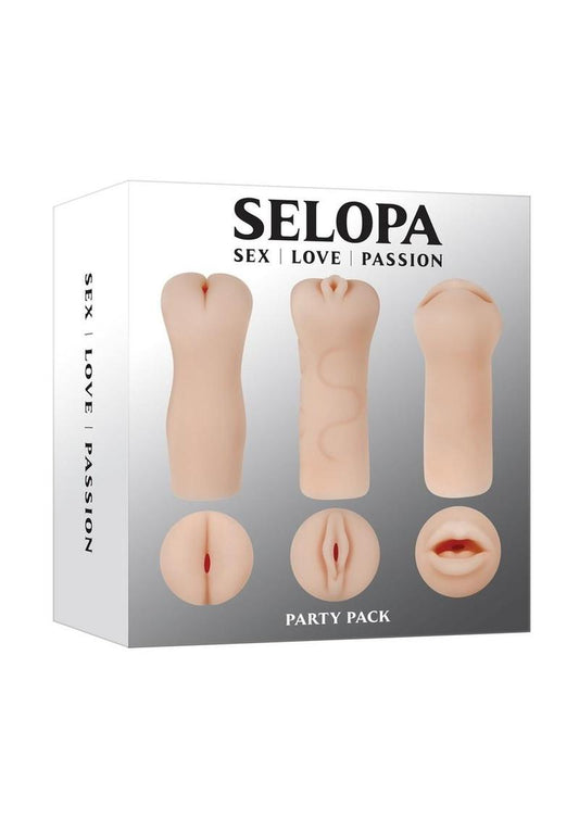 Selopa Party Pack Oral, Vaginal and Anal Strokers (3 per Pack)