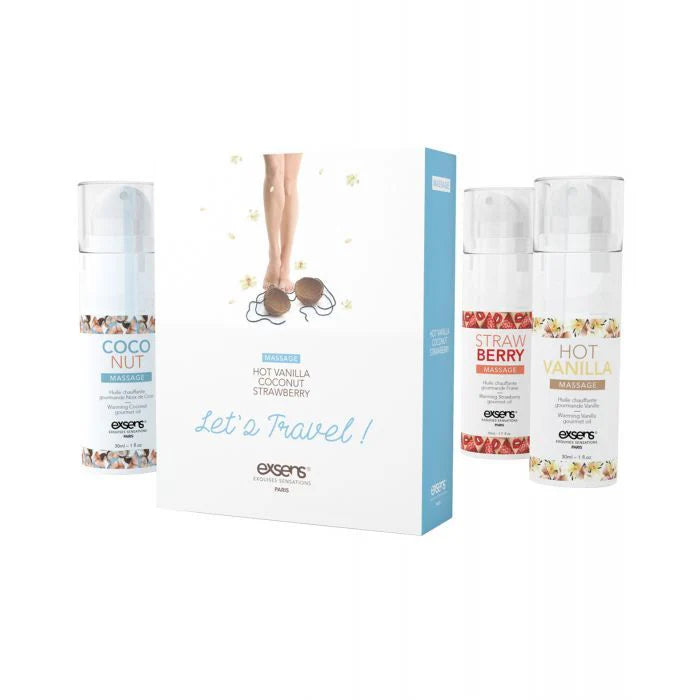Let's Travel! Warming Intimate Massage Oil Kit