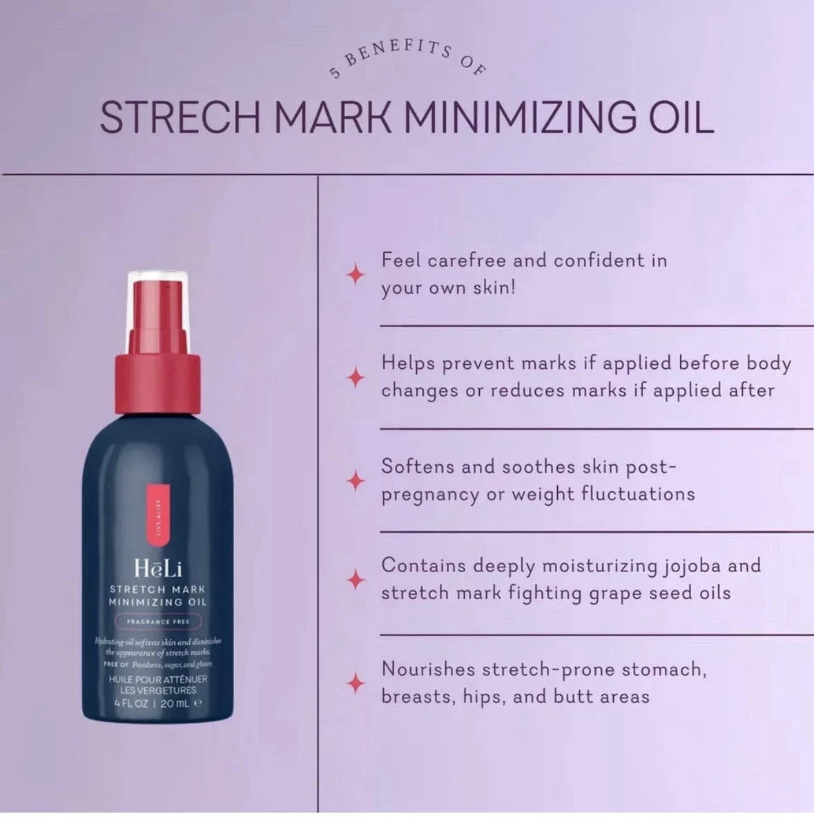 Stretchmark Minimizing Oil - 3 LEFT